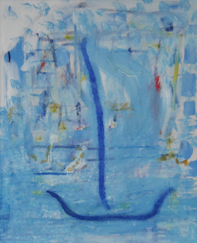 Barco-bañera Acrílico sobre tela 50x40cm