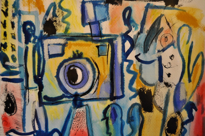 Ciudad digital Tinta sobre papel 40x50cm