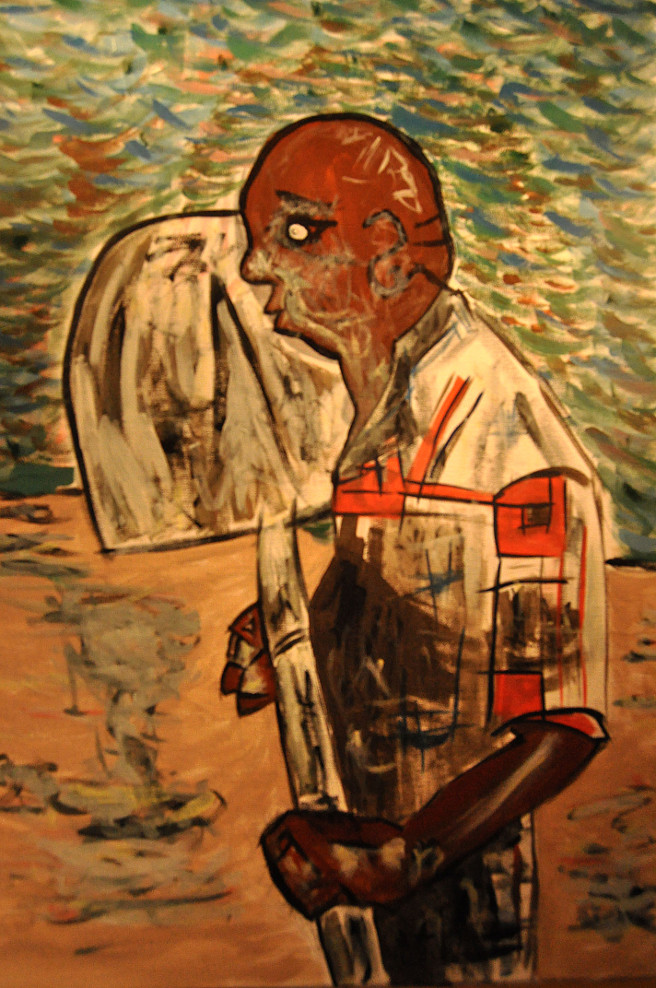 El ojo obediente Mixta sobre tela 50x70cm