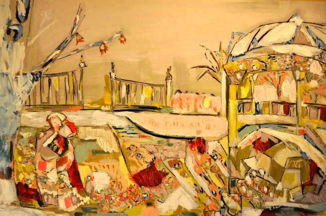 El beso Óleo sobre tabla 50x60cm