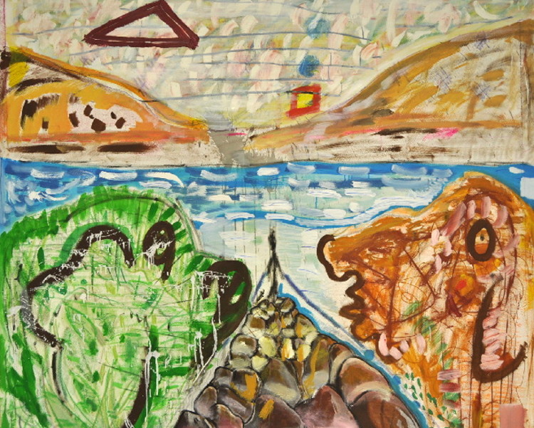 Lo natural y lo obsceno Mixta sobre tela 195x195cm