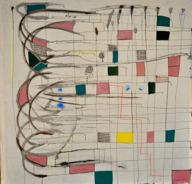 Inercia Mixta sobre tela 195x195cm