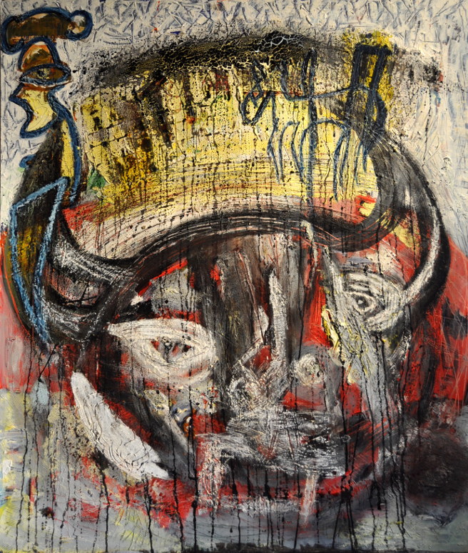 La corrida Mixta sobre tabla 70x80cm