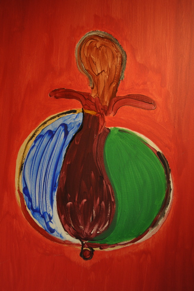 La eclosión de la naturaleza Témpera sobre tela 80x65cm