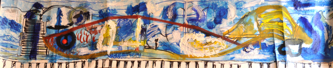 Mar before Mixta sobre tela 90x20cm