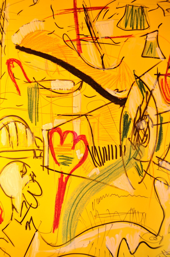 La mina Mixta sobre cartulina 50x60cm