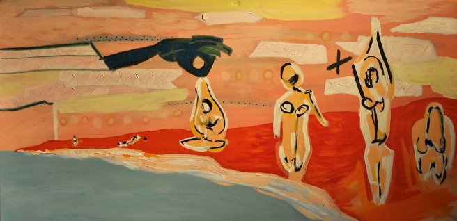 Mujeres Óleo sobre tela 50x100cm