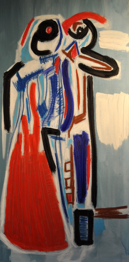 Pareja de chotis Óleo sobre tela 50x100cm