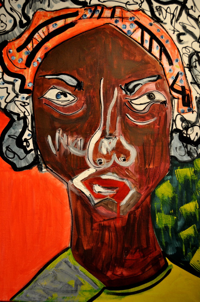 Quemada Mixta sobre tela 50x70cm