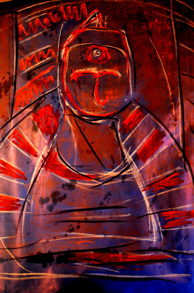 Mixta sobre soporte digital con filtro