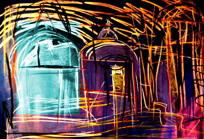 Mixta sobre soporte digital con filtro frío