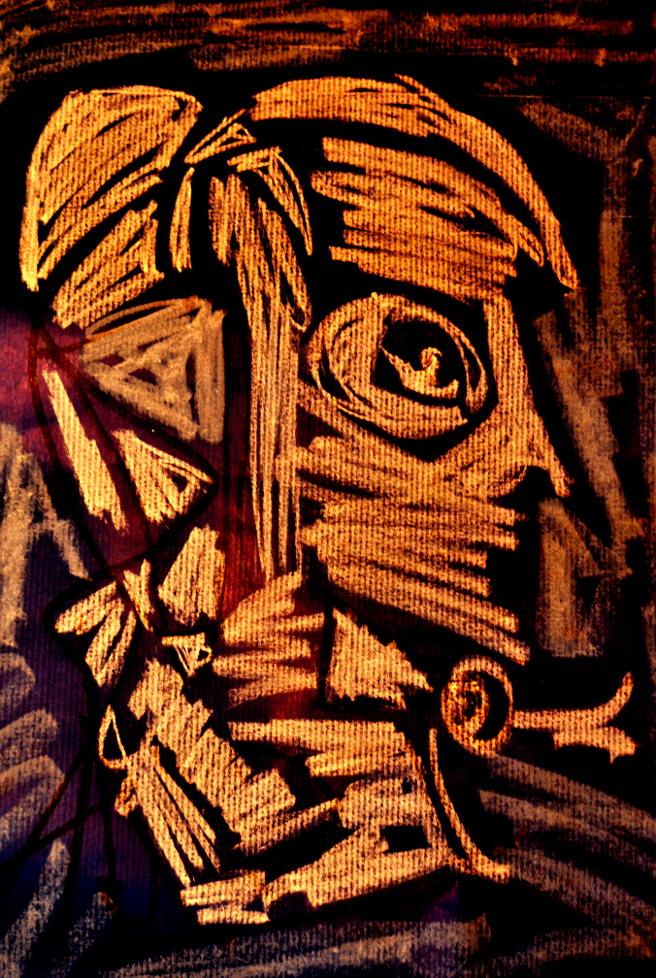 Escayola sobre papel kraft con filtro digital