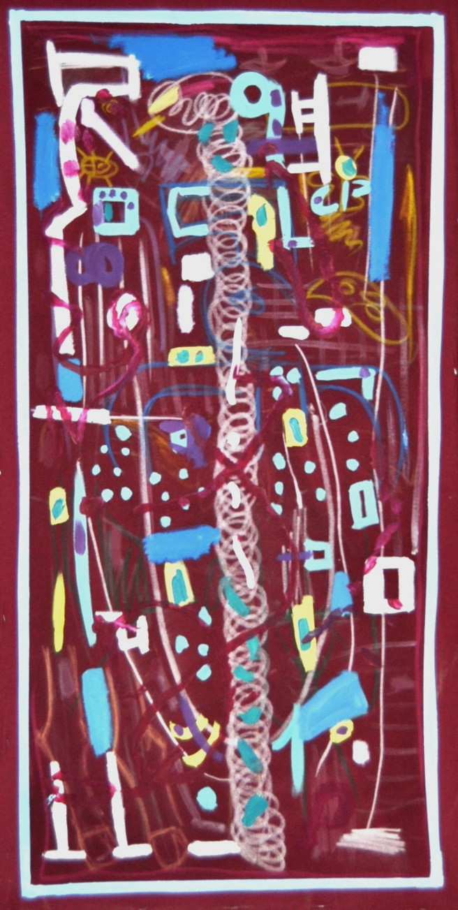 Microorganismos I Mixta sobre tela 160x80cm