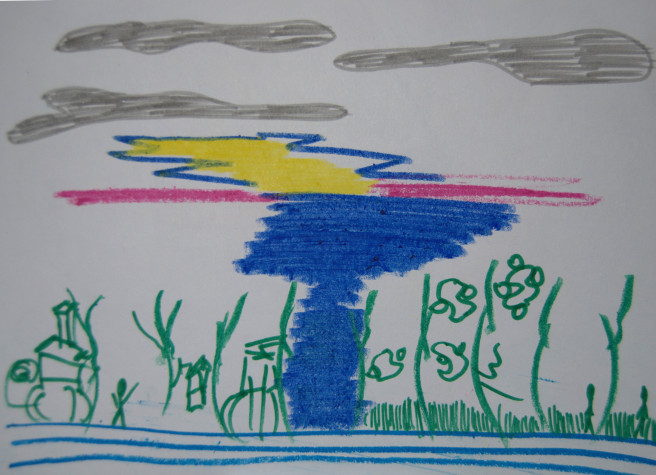 Tornado Mixta sobre papel A5