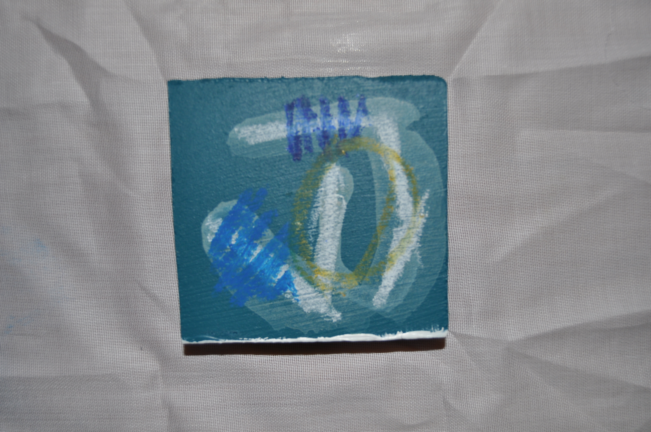 5Biz.original Cera sobre madera 8x8cm