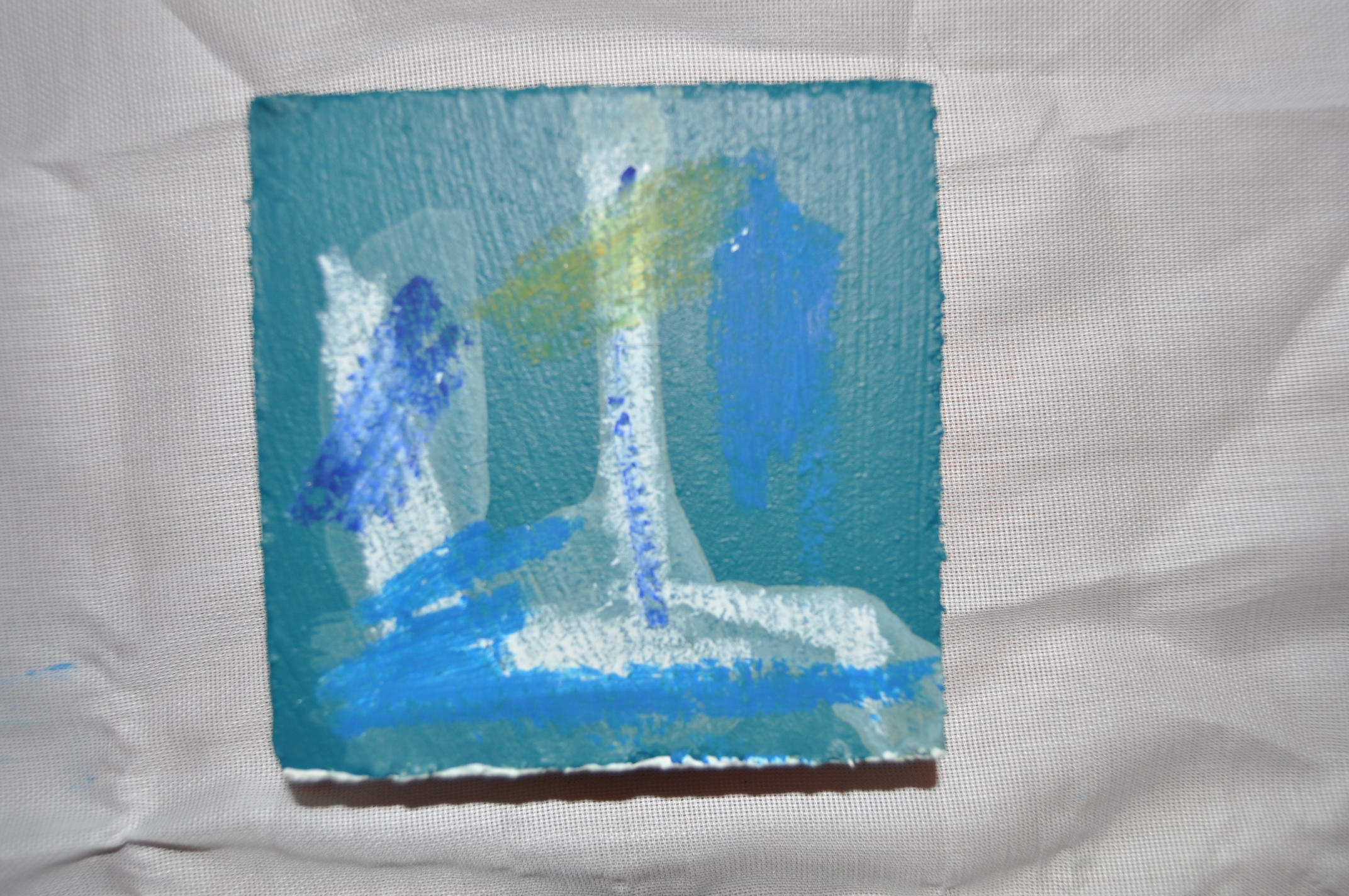 6Biz.original Cera sobre madera 8x8cm