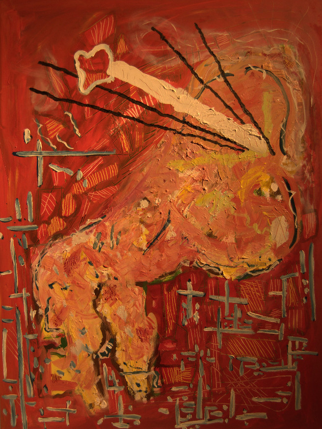 León. Óleo sobre tabla. 60x80cm.