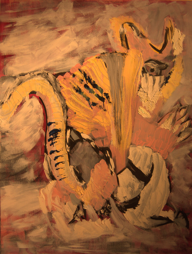 Rata. Óleo sobre tabla. 60x80cm.